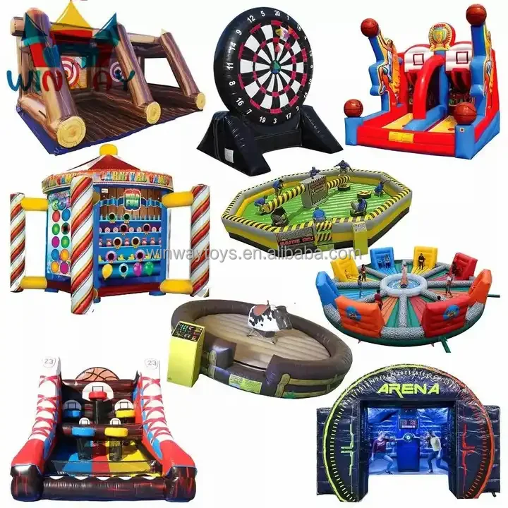 Lapangan Sepak Bola Tiup Lapangan Sepak Bola Tiup Permainan Lapangan Sepak Bola Sabun Tiup untuk Sewa Pesta Anak-anak