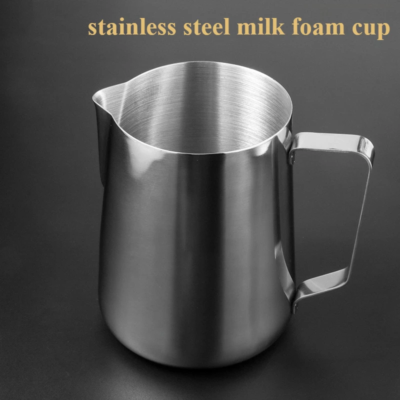 

Espresso Coffee Milk Mugs Cup Pots Jug Handle Craft Coffee Garland Cup Latte Jug Thickened Stainless Steel