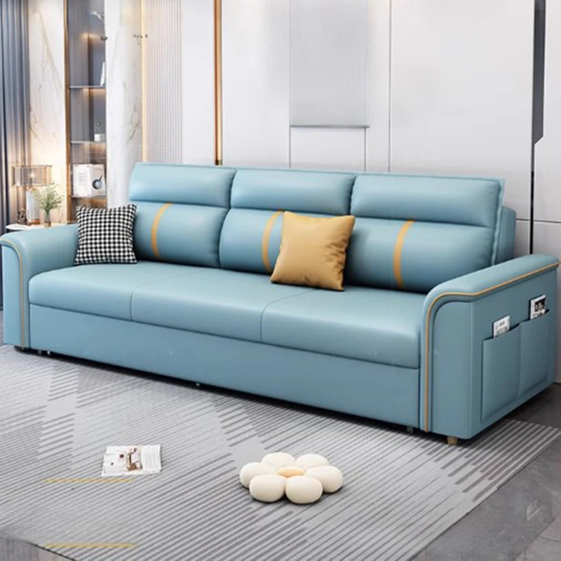 Foldable Simple Couches Waterproof Square Foam Designer Living Room Sofa Bed Modern Lounge Divani Da Soggiorno Salon Furniture