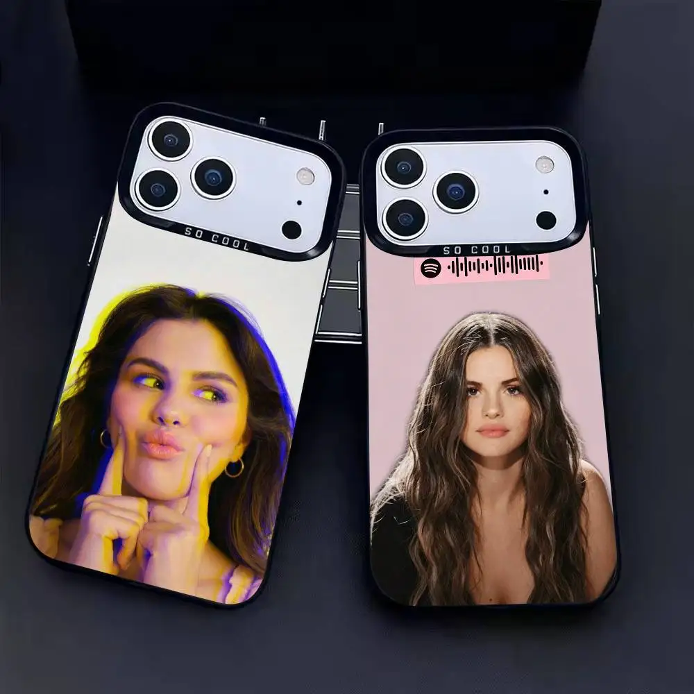 

Singer S-Selena Gomez Phone Case For iPhone17, 16,15,14,13,12 Pro Max Black Candy Matte Shockproof Cover