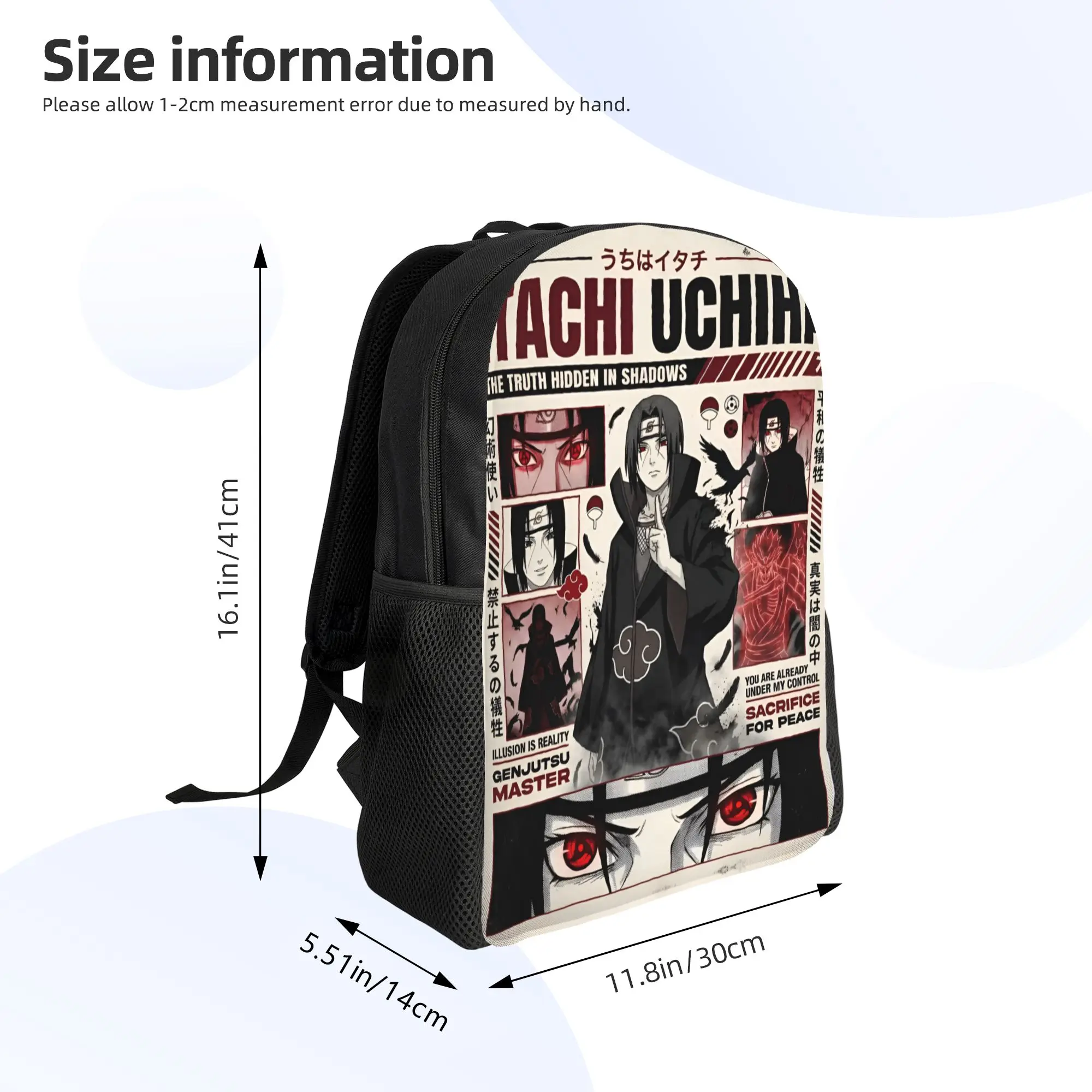 N-Narutoes Akatsukis Backpacks for Men Women School College Student Bookbag Fits 15 Inch Laptop Uchiha Itachi Bags view 5