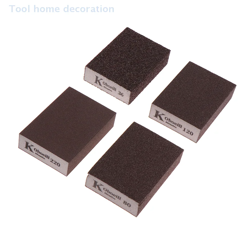 6Pcs/set Washable Wall Grinding Descaling Clean Sand Wood Metal Derusting 36-220# Sanding Sponges Polishing Blocks Brush Brick