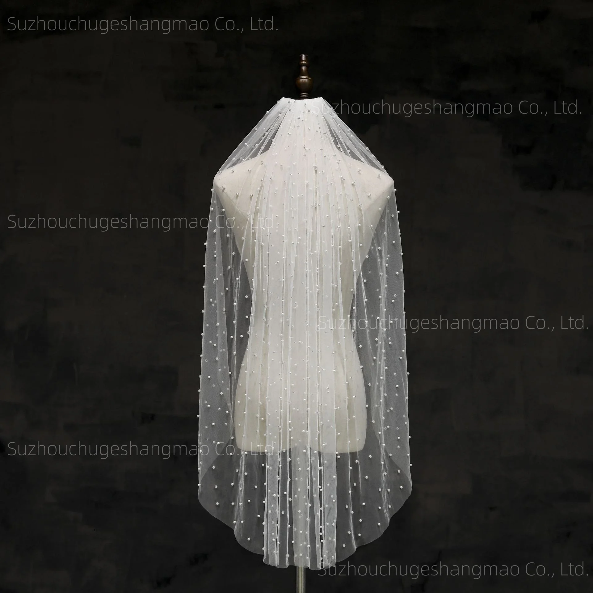 

Romantic Bridal Wedding Veil One-Layer Pearl Veil One Layer With Comb Short And Sweet Pearl Veil In Stock