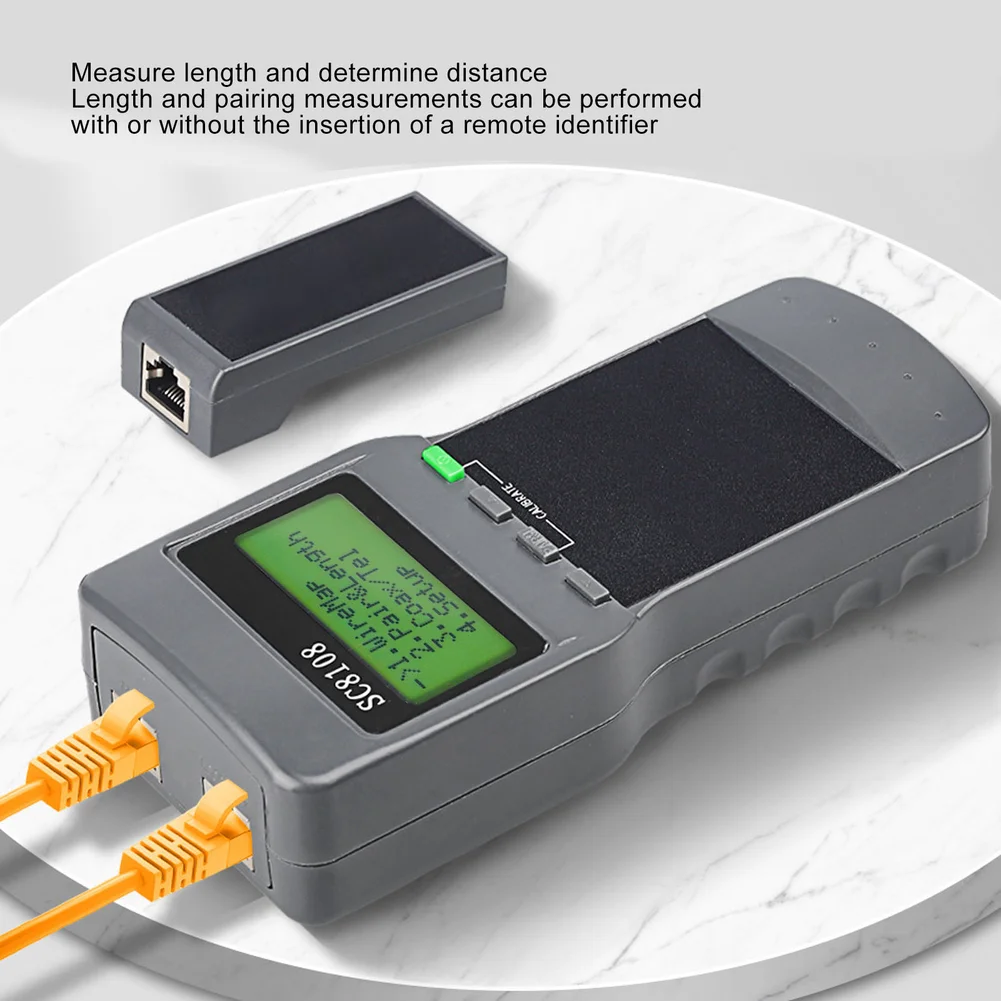 SC8108 For RJ45 Cable Tester with Breakpoint Detection and Pair Mapping for Network Installers and Maintenance Technicians