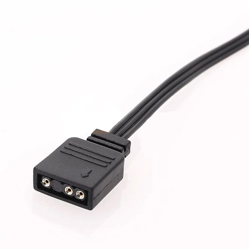 สำหรับ4PIN RGB กับ ARGB มาตรฐาน3-Pin 5V อะแดปเตอร์เชื่อมต่อสาย RGB 25cm