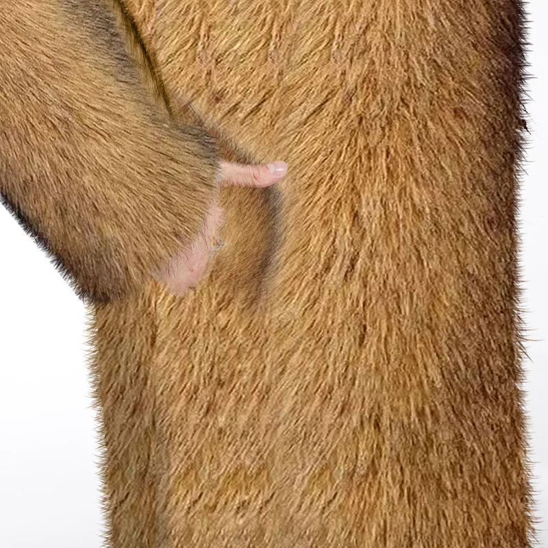 Nova chegada jaqueta longa de pele sintética comércio exterior europeu e americano popular casaco de pele sintética de alta qualidade para outono inverno