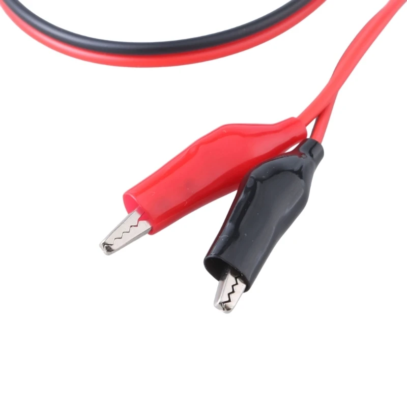 1M Power Test Cable Double Ended Clip Set Electric Test Leads Crocodiles Test Clips Easy to Use and Longlasting for Electronics