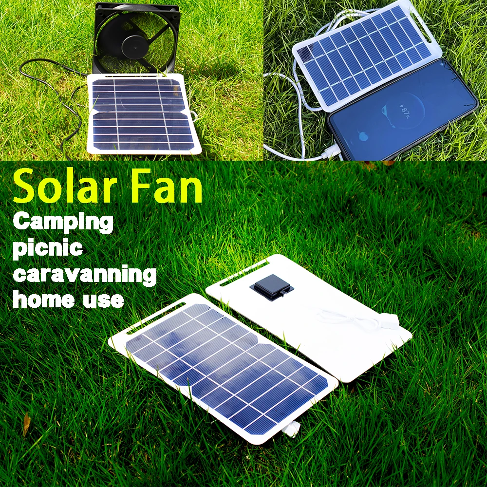 10W 6V Solar Exhaust Fan 4 Inch Mini Ventilator Solar Panel Powered Fan Air Extractor for Dog Chicken House RV Greenhouse Fan