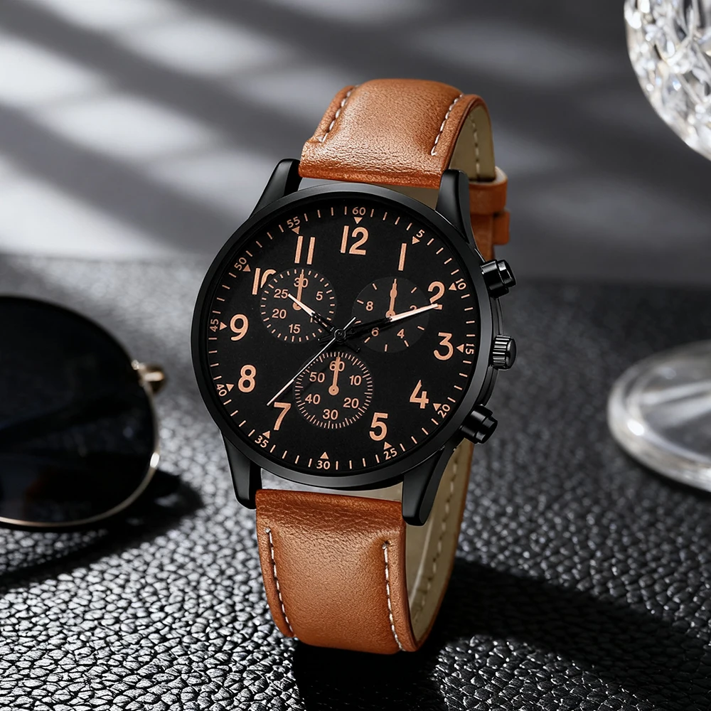 1pc fashionable new men's quartz watch, suitable for daily wear and holiday gifts