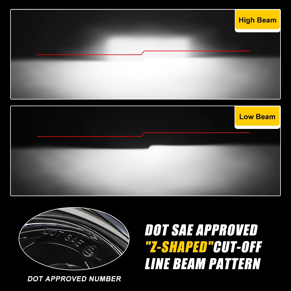 2023 New Motorcycle Auto lighting system Headlamp high low Beam Led Projector Motor For Road Glide 1998-2013 view 3