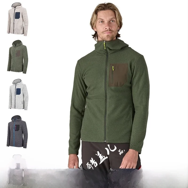 High-End Outdoor Windproof Warm Fce Jaet Men's Women's Sport Leisure Middle Layer Wave Patterned Couples Coat