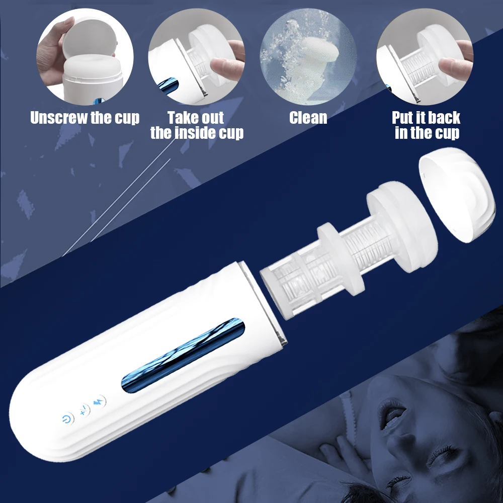 Mainan Seks Alat Masturbasi Vagina Masturbasi Pria Otomatis Masturbasi Teleskopik untuk Pria Barang untuk Dewasa Mastubator Piston