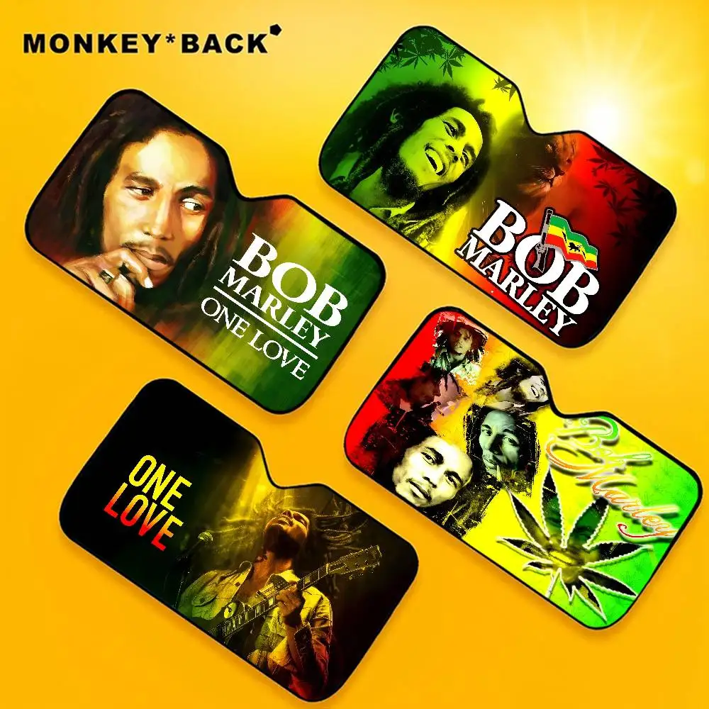 

Bob Marley Reggae Music Film Car Sun Shade Front Windshield Coverings Blocker Auto Protector Window Visor Screen Cover