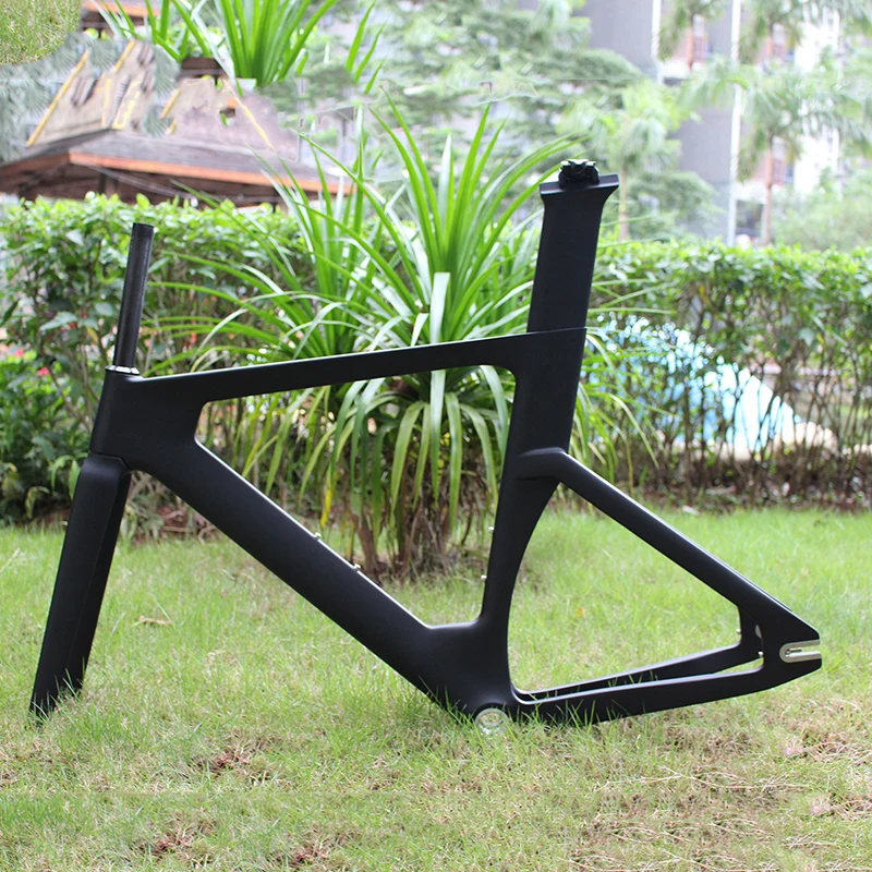 700c Matt Carbon Track Bicycle Frame Fixie Bike Single Speed Frameset Fixed Gear