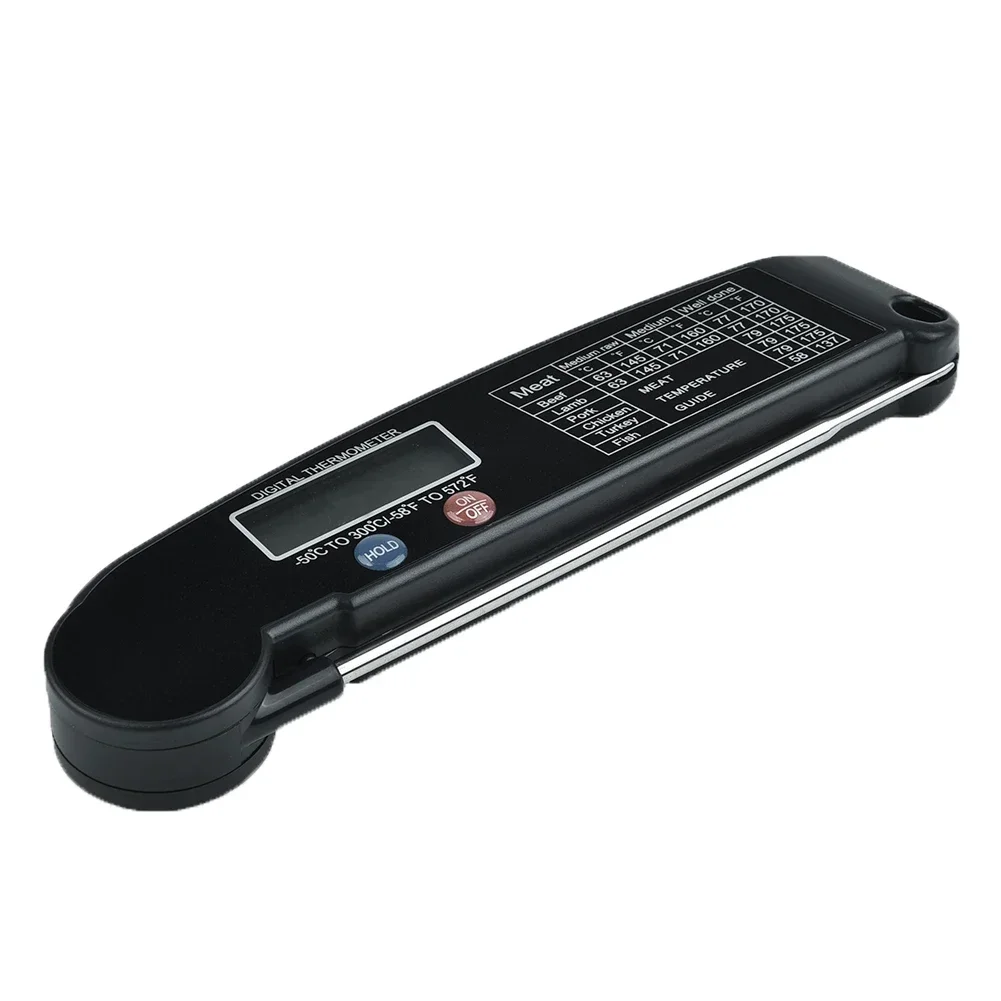 Termometro per alimenti da cucina Griglia Cottura per barbecue Cottura Termometro per carne con temperatura LCD di grandi dimensioni Leggi istantanei gadget da cucina digitali
