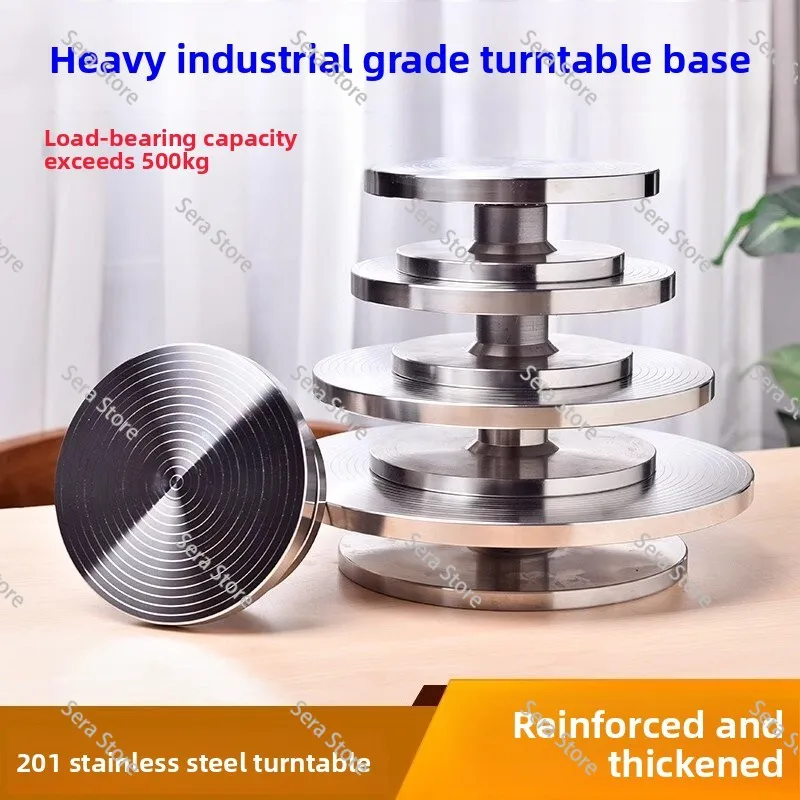 Stainless steel turntable sculpture turntable clay sculpture model piping table
