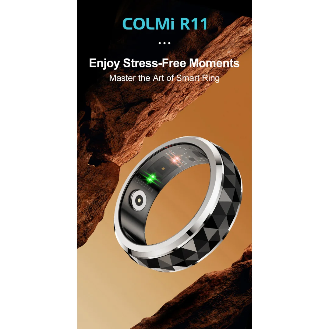 

Новое умное кольцо 2026 года, антистрессовое кольцо-спиннер с зарядным кейсом для мужчин, монитор здоровья и сна, водонепроницаемость 5ATM