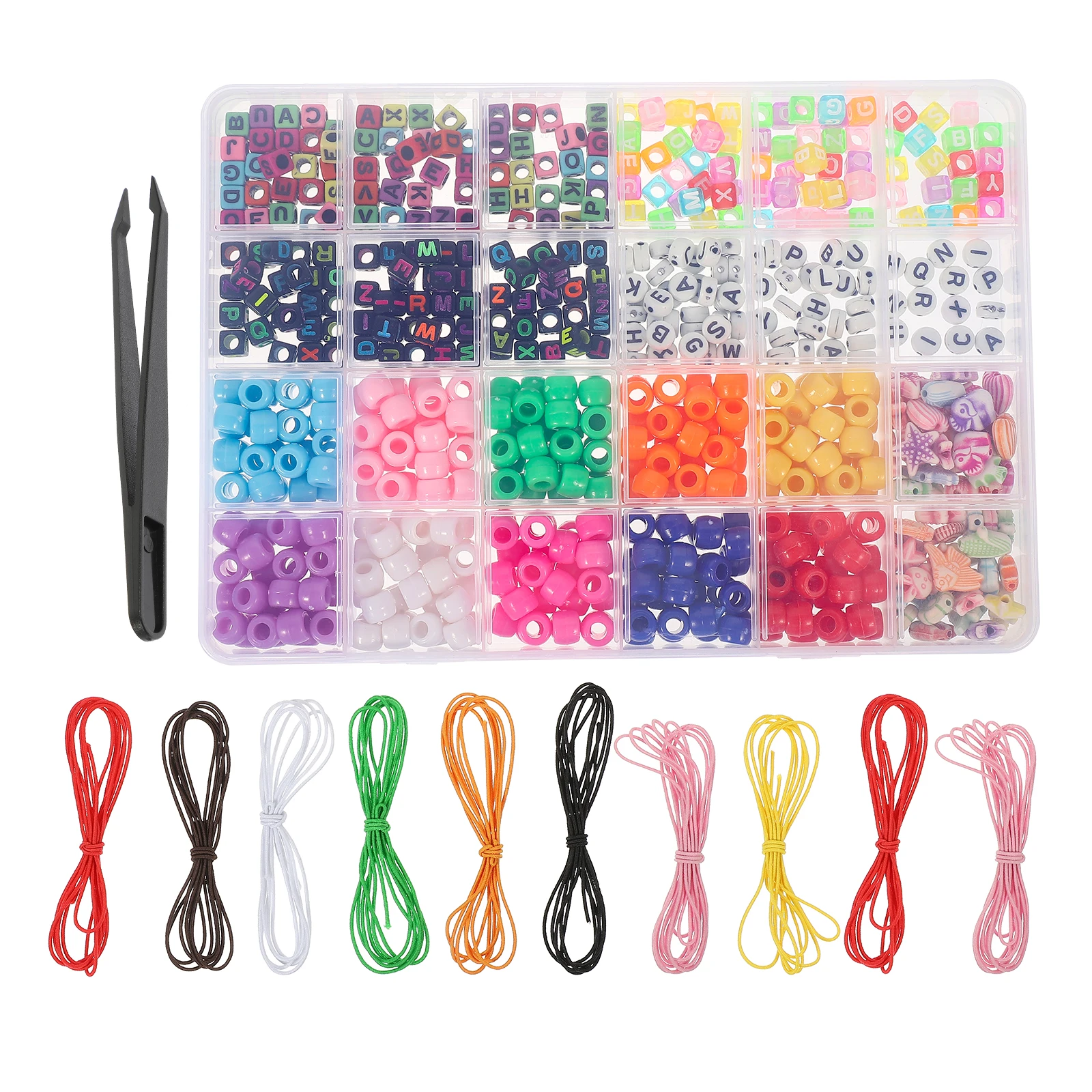 

Beautifully Crafted Letter Beads and Elastic Thread Kit for Unique Bracelet Making and Decorations