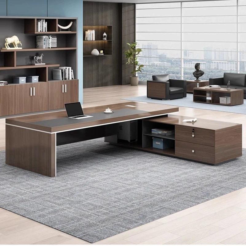 Designer Asthetic Executive Desk Brown Luxury Modern Luxury Executive Desk Cheap Drawers Mesa De Escritorio Office Furniture