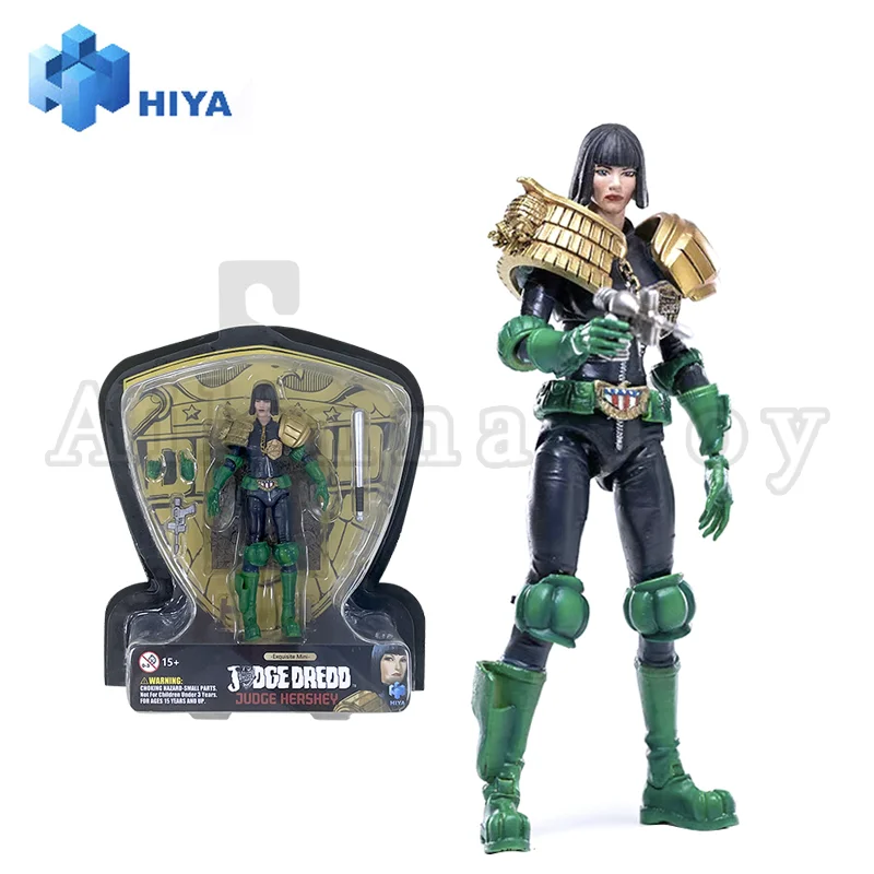 HIYA 1/18 4inch Action Figure Exquisite Mini Series Judge Dredd Judge Hersch Anime For Gift