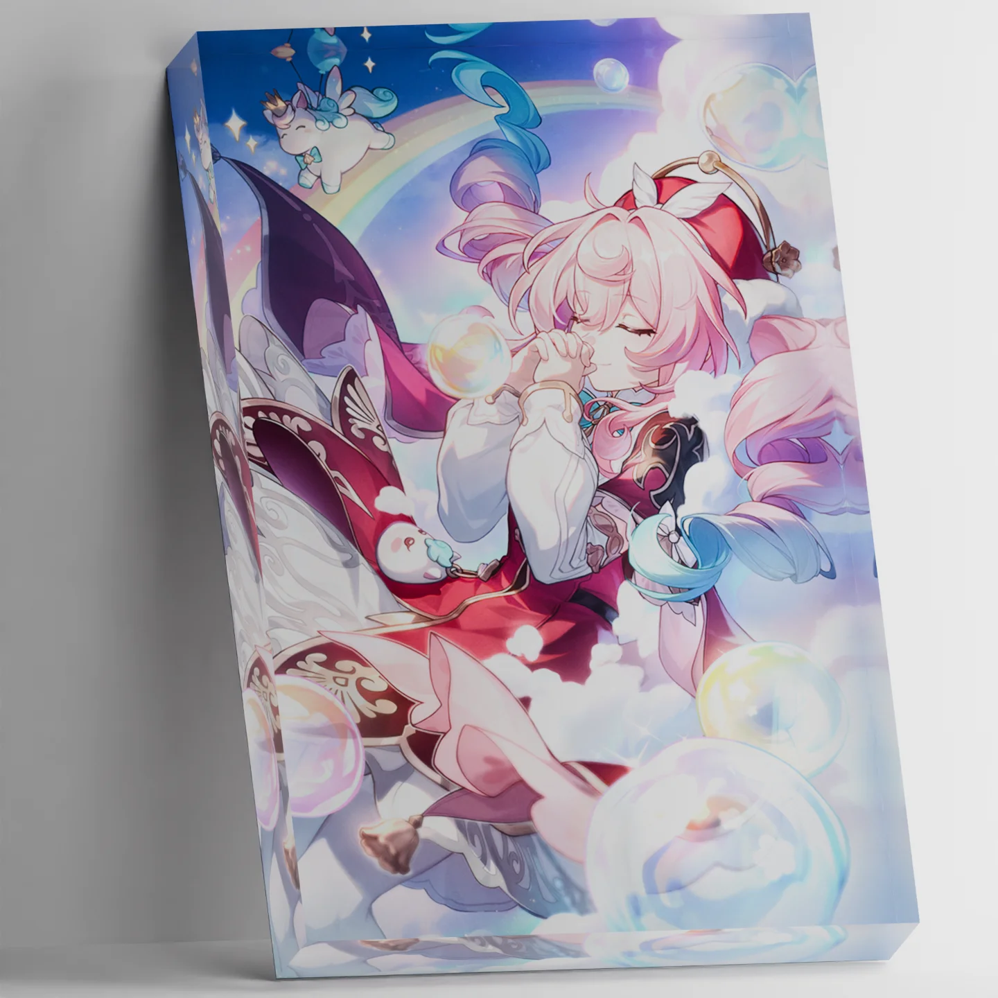 

Custom Acrylic Photo Block Hyacine Anime Game Figure Stand Print Your Image Cute Magical Girl Pastel Desktop Decor Kawaii Gift