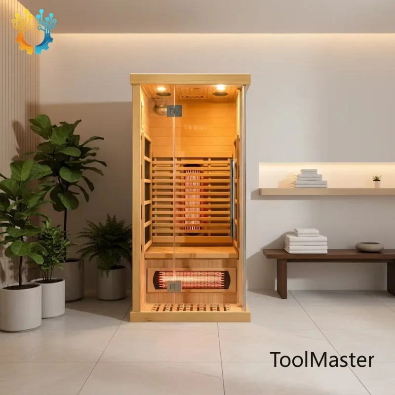 

【2026】Luxury Solid Wood 1 Person Indoor Infrared Sauna Room Far Infrared Heating Sauna Room