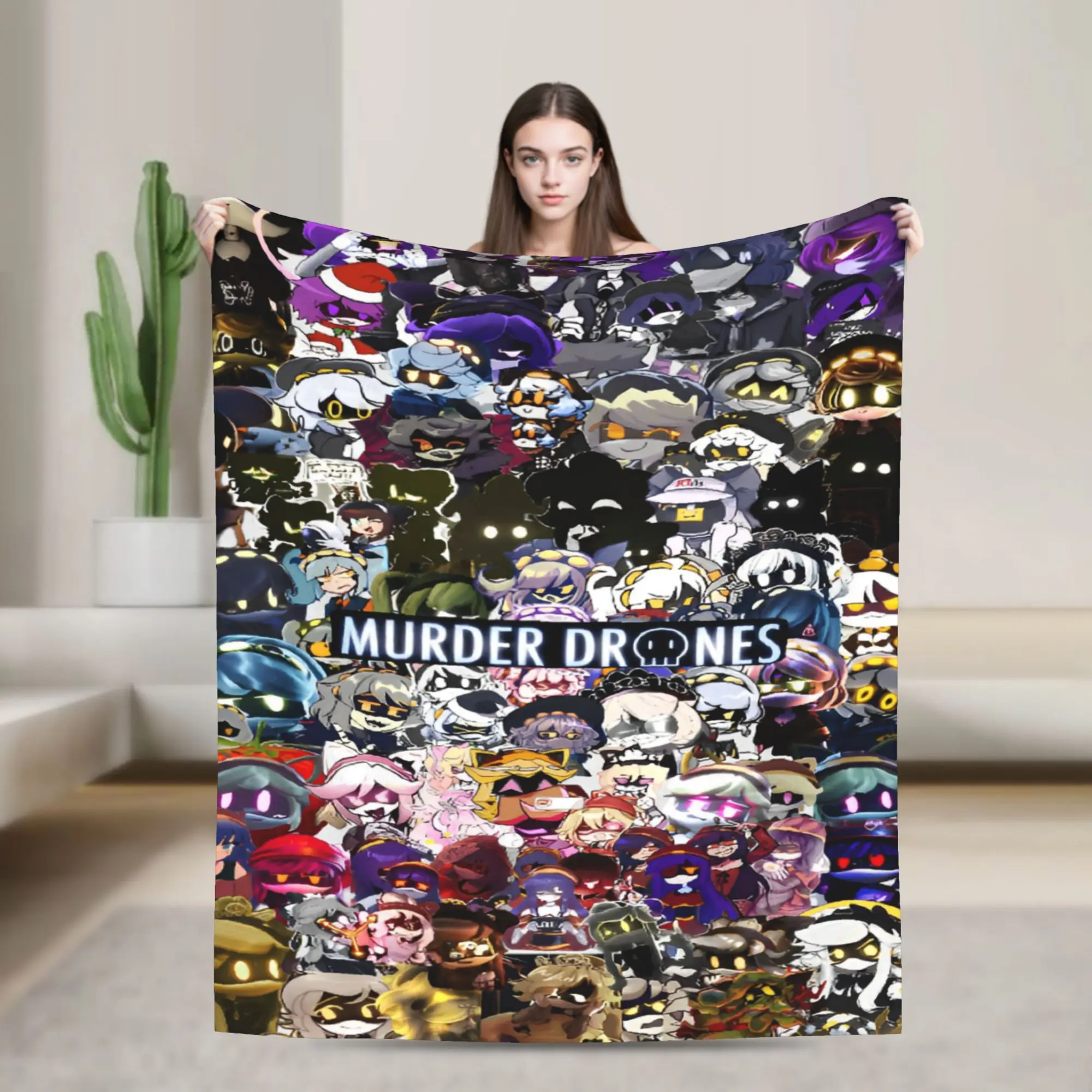 Murder Drones Uzi Doorman N Blanket Ultra Soft  Throw Blankets for Sofa 50x60 Inch Multiple Sizes Plush Thin Quilt