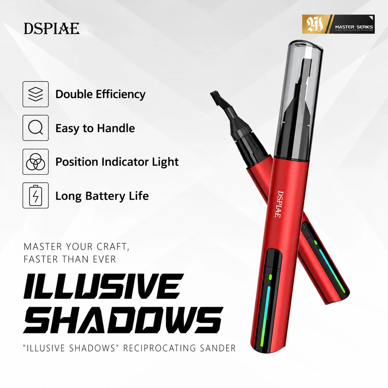 ES-A Electric Reciprocating Sanding Pen Precision Sander Polishing Tool for Model Kit Nub Removal Hobby Craft Finishing