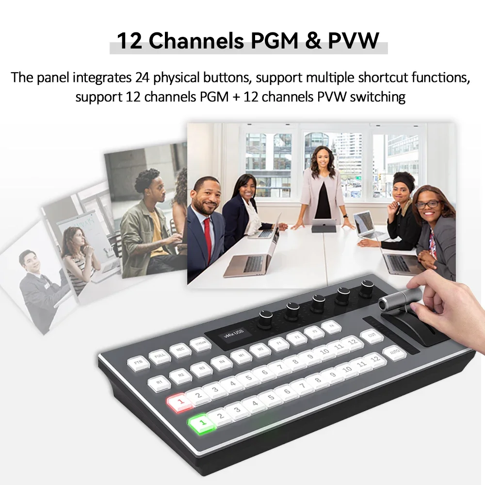Live Streaming Switcher HD VMIX Panel12-Channel Digital Broadcasting Streaming Mixer Switcher KT-KD50V