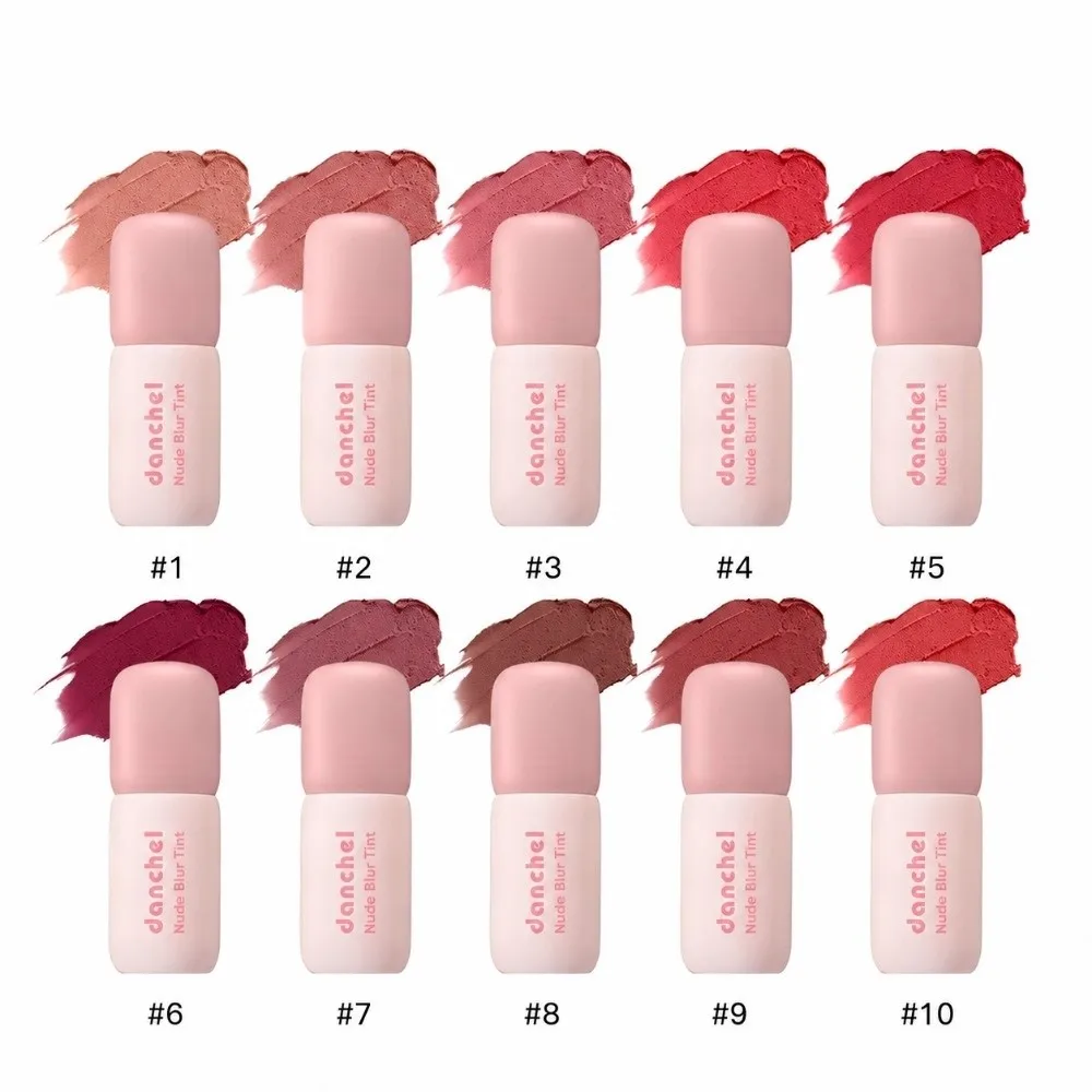 Korean 2-in-1 Lip Cheek Tint Waterproof Non-Sticky Matte Lip Stain Soft-Focus Matte Long Lasting Velvet Lip Tint Daily Makeup
