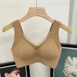 Seamless Mesh Pull-up Bra For Women Without Wires, Soft Support, Breast Reduction, Breathable And Beautiful Back Push-up Bra