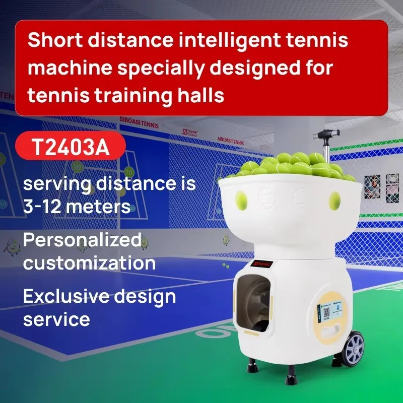 Airo Professional Tennis Ball Launcher High-Speed AC Motor Machine with Automatic Feeder for Solo Court Training