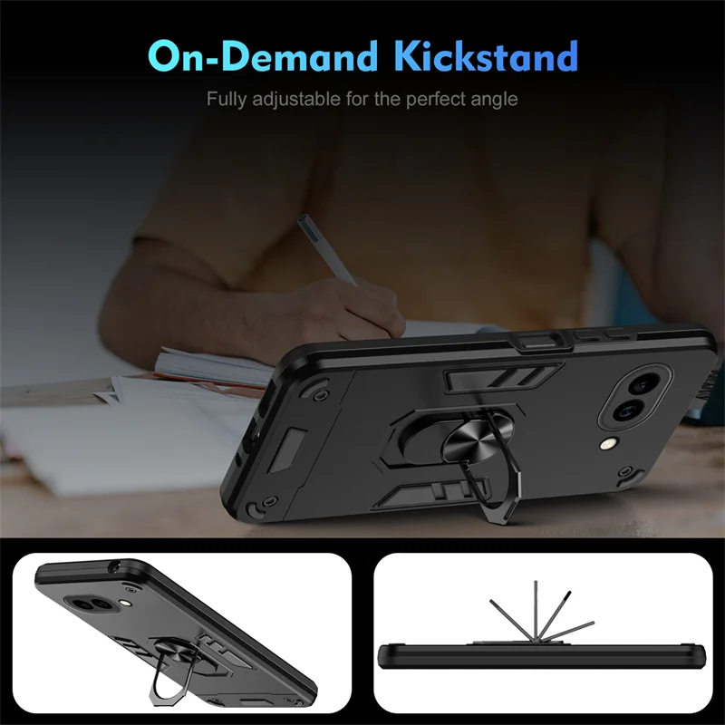 Military Grade Shockproof Case for Google Pixel 10A 10 Pro XL 9A 9 Pro Protective Cover Ring Stand Holder Capa Shell Fundas view 3