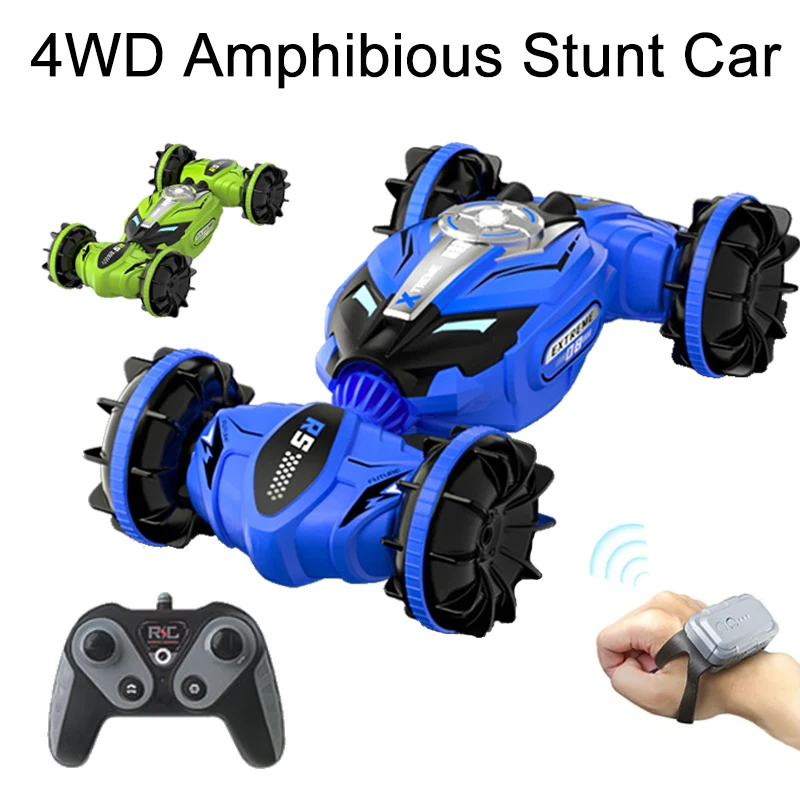 JJRC Q150 RC Stunt Car 2.4GHz Amphibious Off Road Climbing Water & Land 4WD Remote Control Racing Car All Terrain Waterproof Car