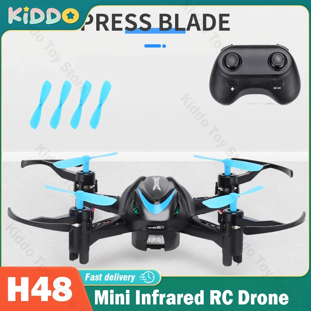 

JJRC H48 Mini Infrared Drone with LED Light Headless Drones 4 Axis quadrocopter Dron Infrared One Key Up and Down RC Helicopter