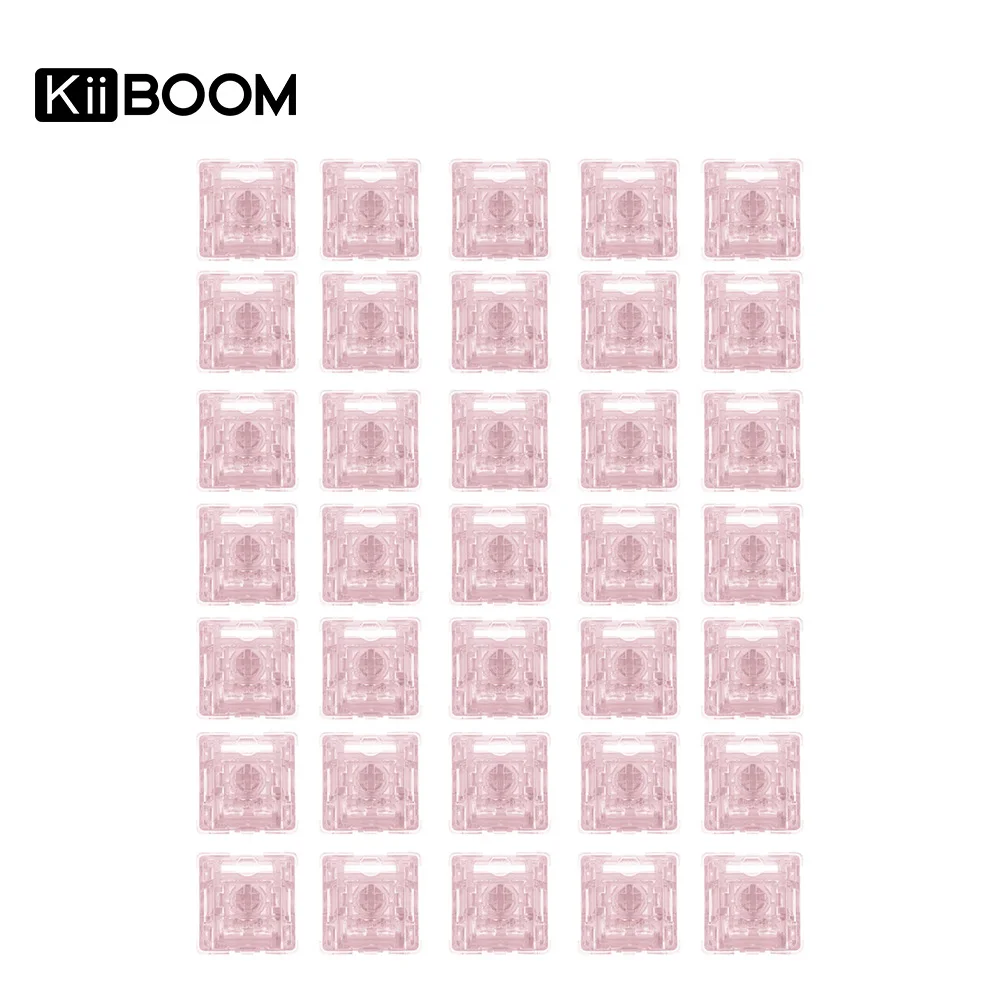 KiiBOOM-Interruptores Mecânicos Lineares Rosa Rosa, Teclado Hot Swappable, 38g, 5Pins, 35Pcs