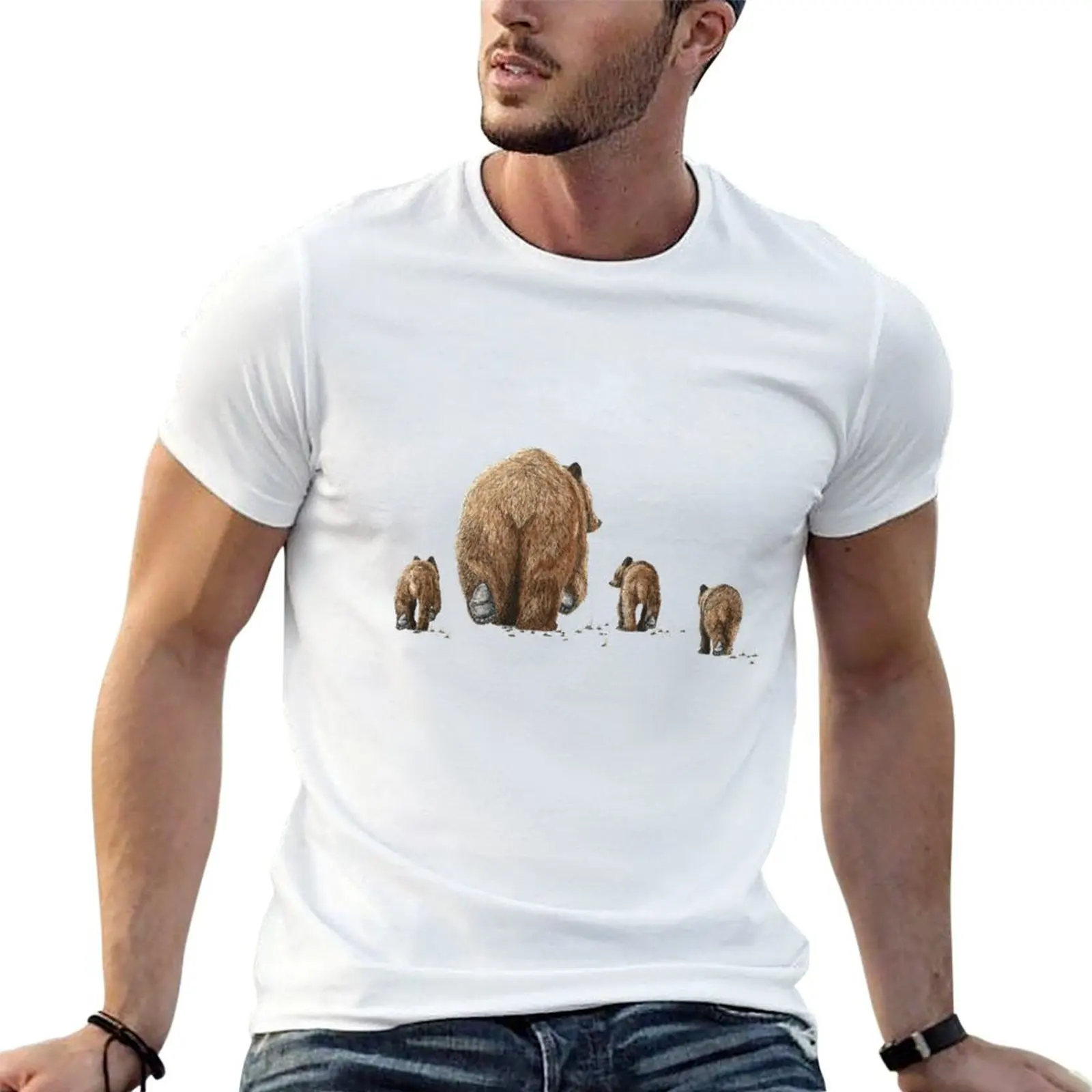 

Banff shirts man Wildlife Bear T-Shirt cotton tshirt Bums man t for soft Grizzly