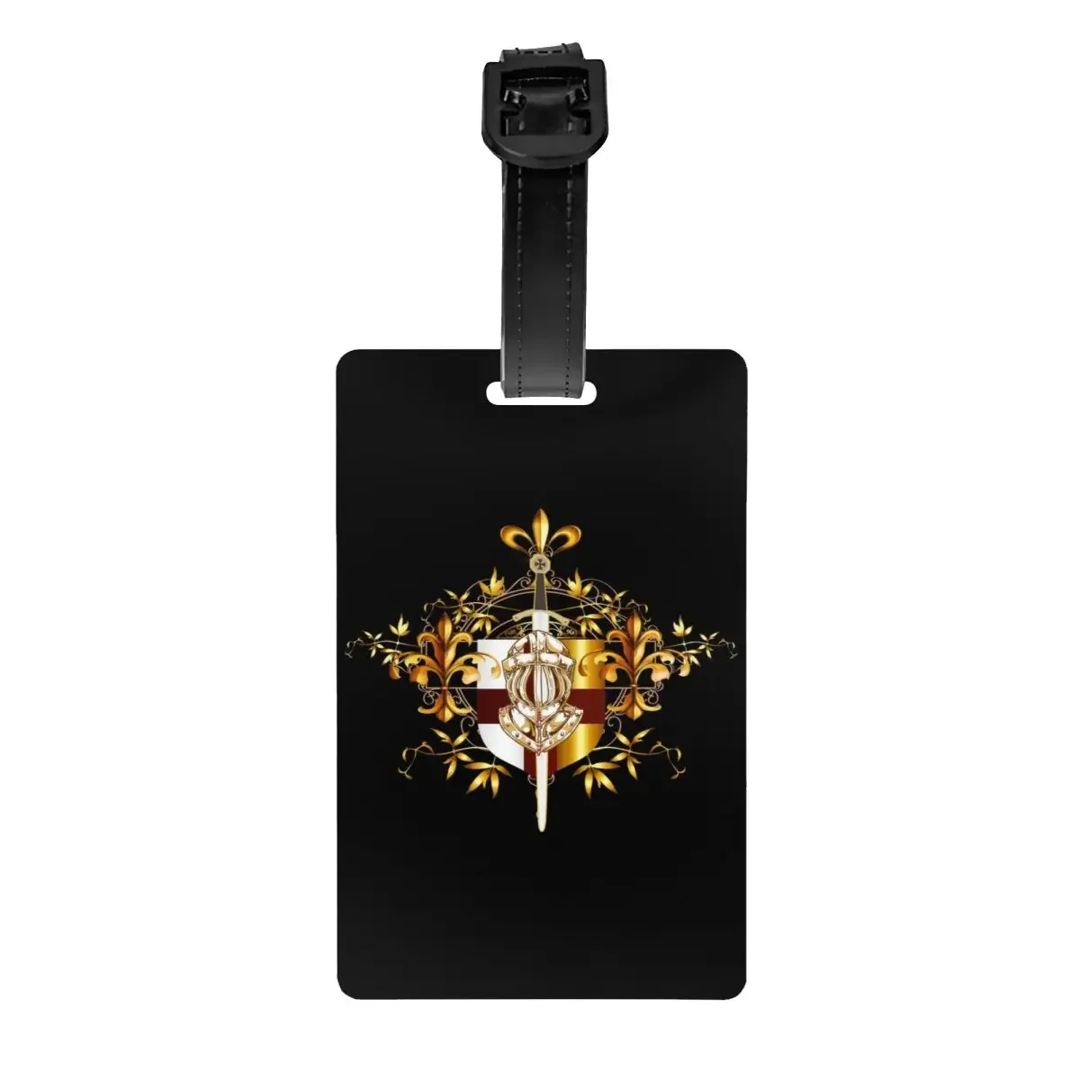 

Knights Templar Cross Shield Symbol Luggage Tag Medieval Sword Emblem Secret Order Baggage Tags Travel Bag Labels Suitcase