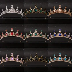 Baroque Crystal Tiaras And Crowns Rhinestone Prom Diadem Crown Tiara For Women Bride Bridal Wedding Hair Accessories Jewelry