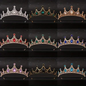 Barockkristalltiarr und Kronen für Frauen, Strass Prom Diadema, Braut Tiara Crown, Brauthaarzubehör, Schmuck 8 Hauptverkauf Sol - №5