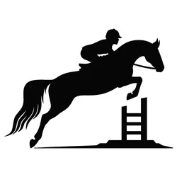Car Stickers Jockey Horse Race Horse Polo Jump Stickers MOTORCYCL STICKER PVC Exterior Parts Accessories Vehicle Supplies Decals