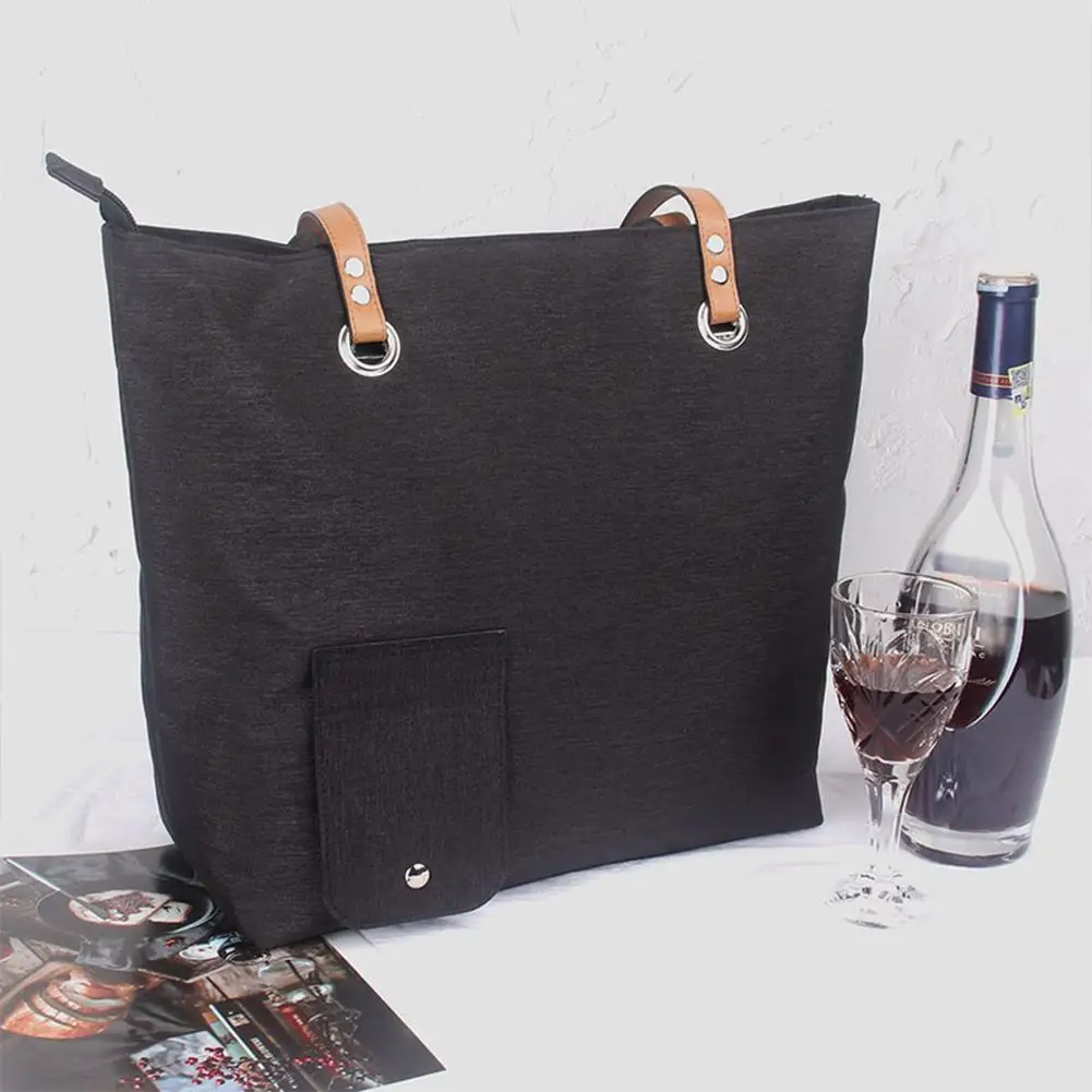 YFASHION Wine Tote With Drink Dispenser Portable Carry Fade-Resistant Tote Shoulder Bag For Outdoor Beach Travel Camping Picnic