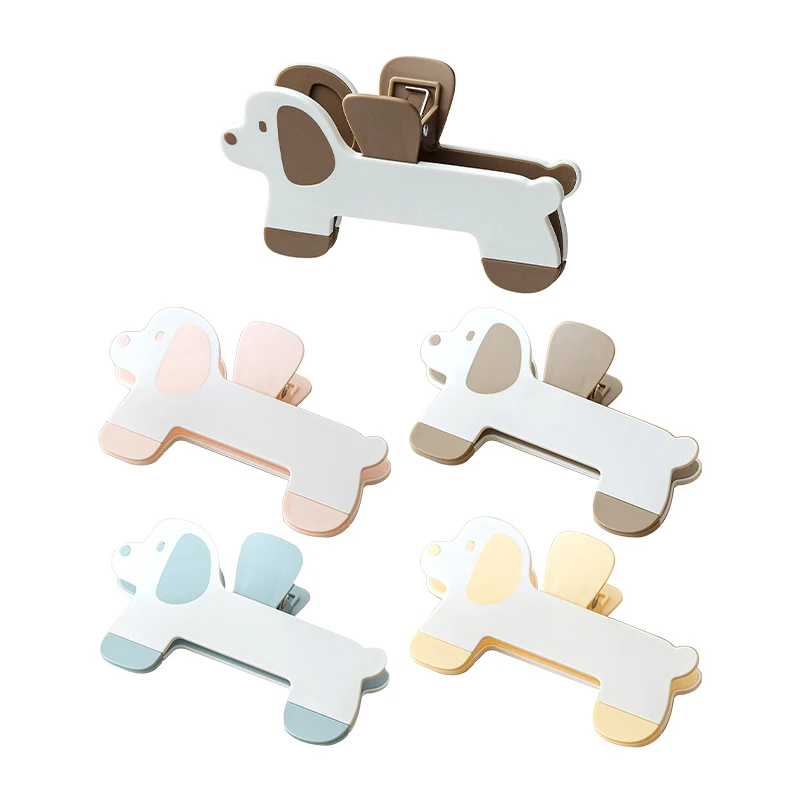 1Pc  Plastic Cute Puppy Book Clip Reading Auxiliary Fixed Bookmark Creative Design Practical Bookstore Note Clip Desk Accessory