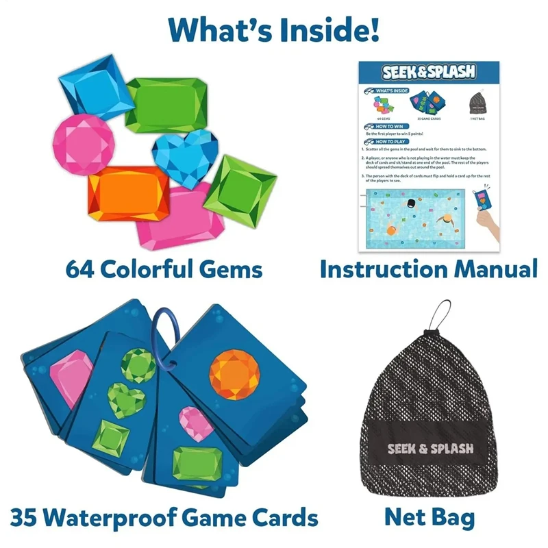 

1 Set Magic Underwater Discovery Pool Party Toy - Kids Treasure Hunt Game For Family Fun & Parent-child Bonding