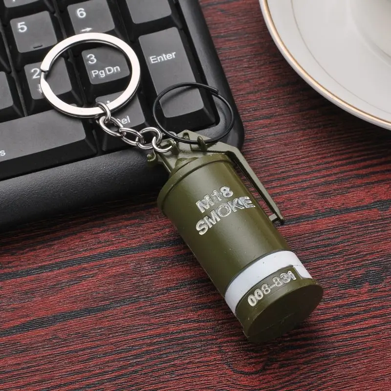 5Cm Hot Game Pubg Throwable Items Grenade Smoke Grenade Stun Grenade Zinc Alloy Model Pendant Keychain Accessories Model Toys