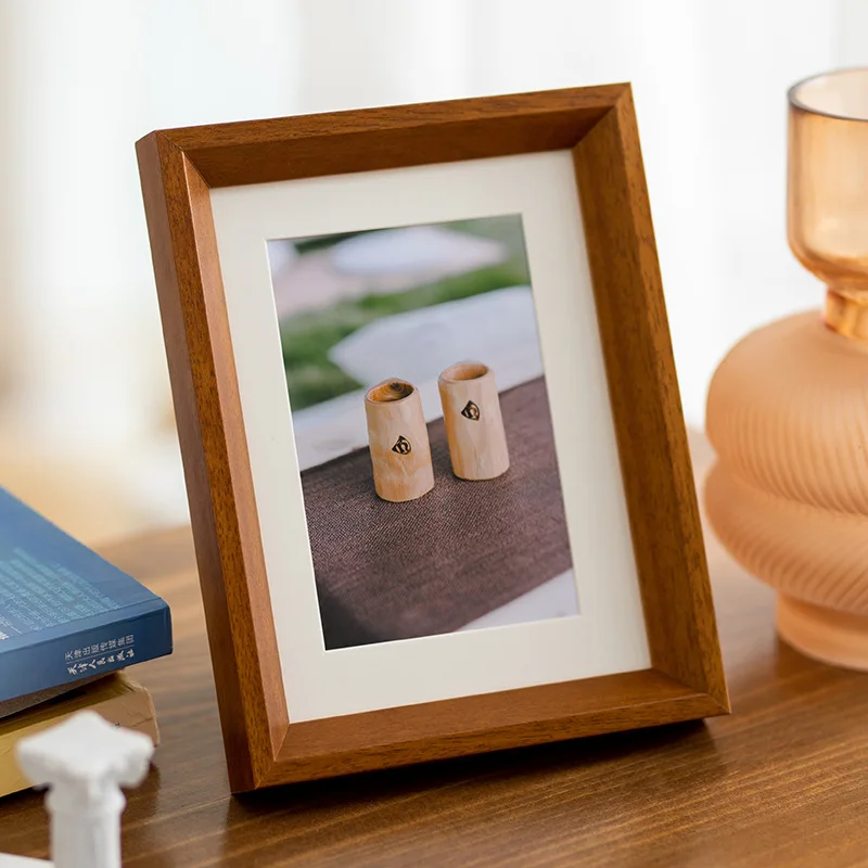 Modern Minimalist  Pine Wood Photo Frame Desk Top Display 5x6 7x8 10x12 A4 A3 16 Inches 4K 8K Washed Photo Framing