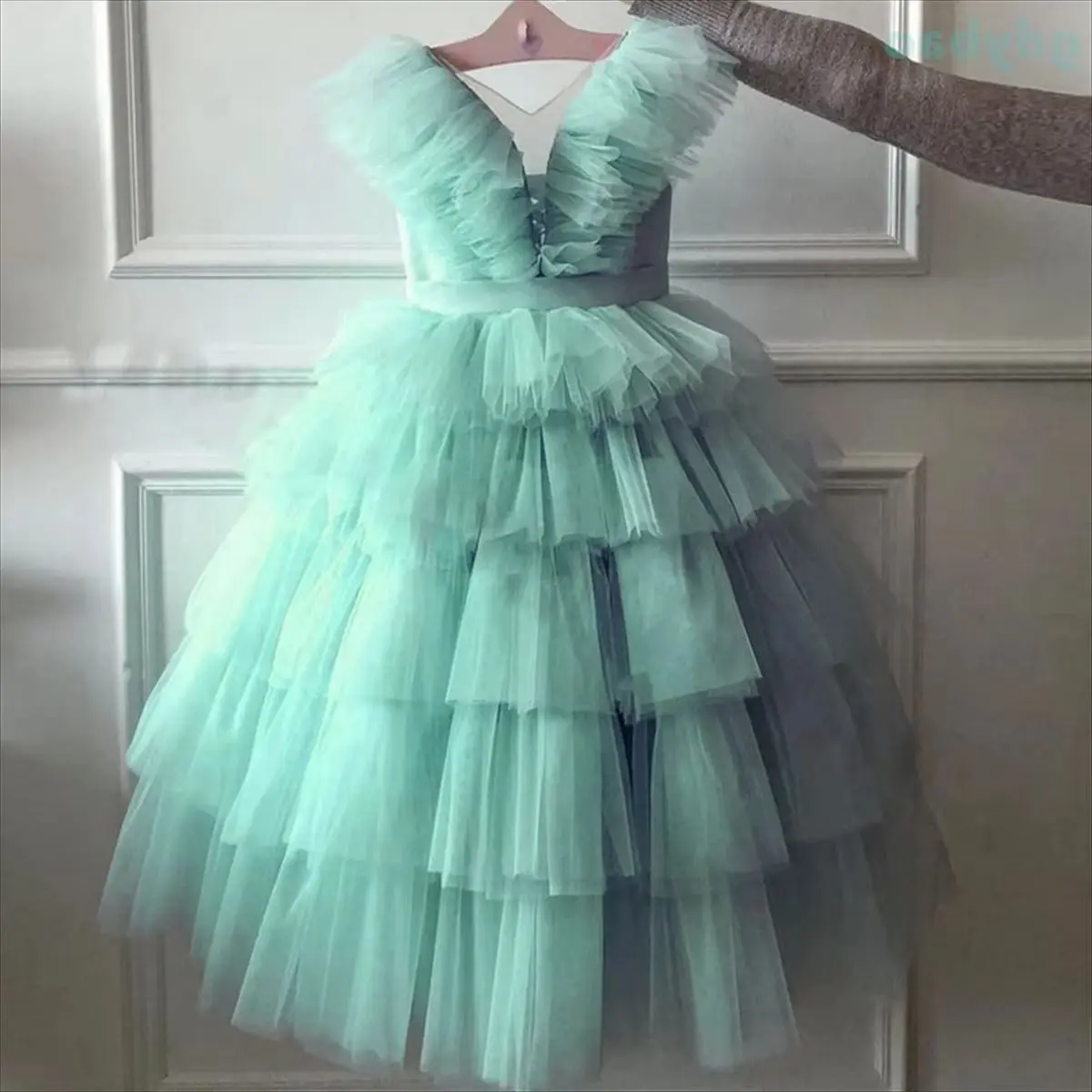 

Layered Tulle Flower Girl Dress Baby Tutu Dresses Princess Party Baby Dress First Birthday Gowns Photo Shoot Custom Made