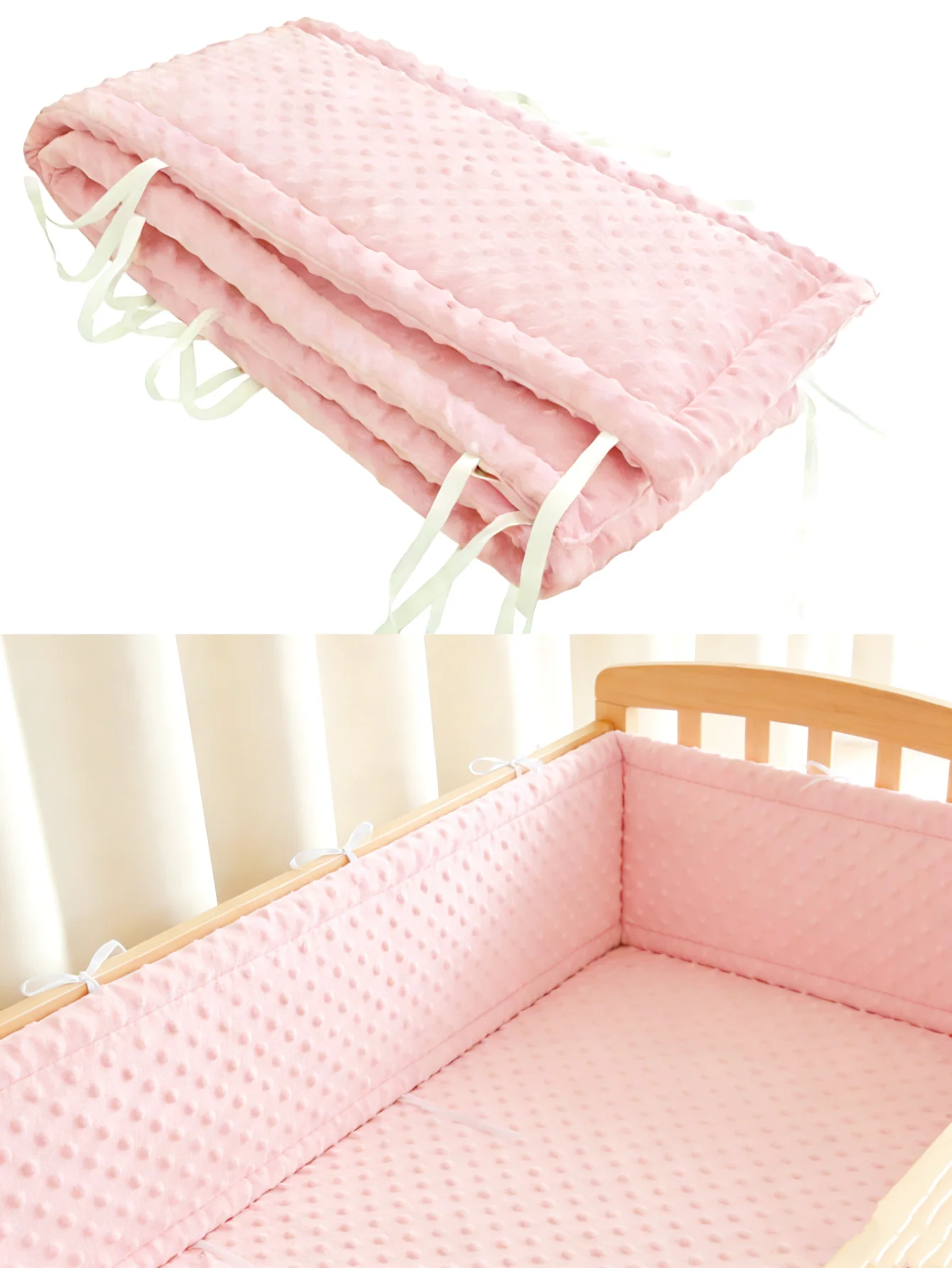 Infant  Baby Bumper Chichonera Crib Cot Protector Children's Bed Barriers Newborns Around Cushion Braid Cunas Para El Bebe 2026