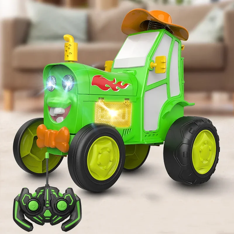 Rc Jumping Car Toy Unique Dance Remote Control Stunt Car Light Music Swing Rolling Electric Toy Car Children Gift