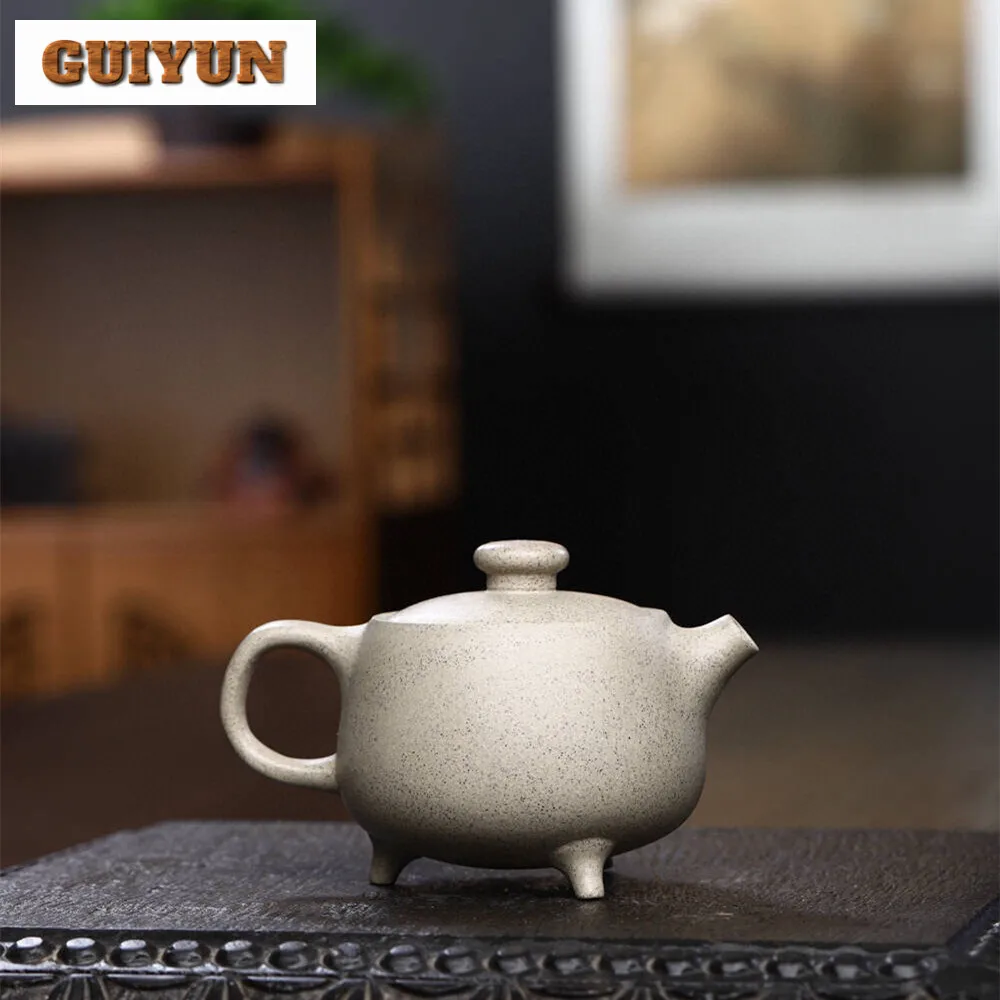 180ML Chinese Yixing Authentic Pot Handmade Purple Clay Teapot Raw Ore White Section Mud Kettle Tea Ceremony Customized Gifts